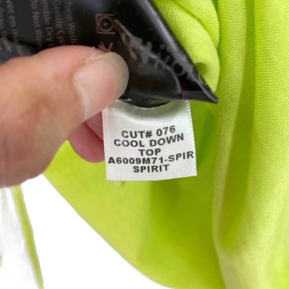 NEW Koral Lime Green Yellow Cool Down Top - Picture 12 of 13
